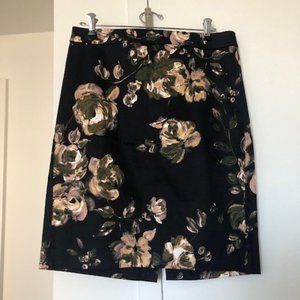 J.Crew floral pencil skirt